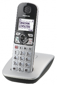 Телефон беспроводной (DECT) Panasonic KX-TGE510RUS, серебристый