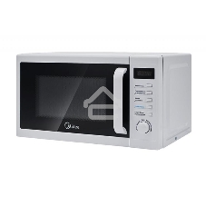 Микроволновая печь Midea AM820CUK-W белый, 20 л, 800 Вт, переключатели - поворотный механизм/кнопки