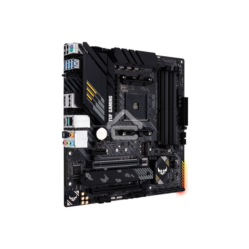 Материнская плата ASUS TUF GAMING B550M-PLUS, AM4, AMD B550, 4xDDR4, 4xSATA, 2xM.2, 1xPCIe 4.0 x16, 1xPCIe 3.0 x16, 1xPCIe x1, 1xHDMI, 1xDP, 1x 2.5Gb LAN, 4xUSB-A 3.2 Gen 1, 1xUSB-A 3.2 Gen 2, 2xUSB-A 2.0, 1xUSB-C 3.2 Gen 2, 5x3.5 мм, 7.1, mATX