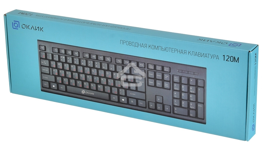 Клавиатура проводная Oklick 120M, USB, черный