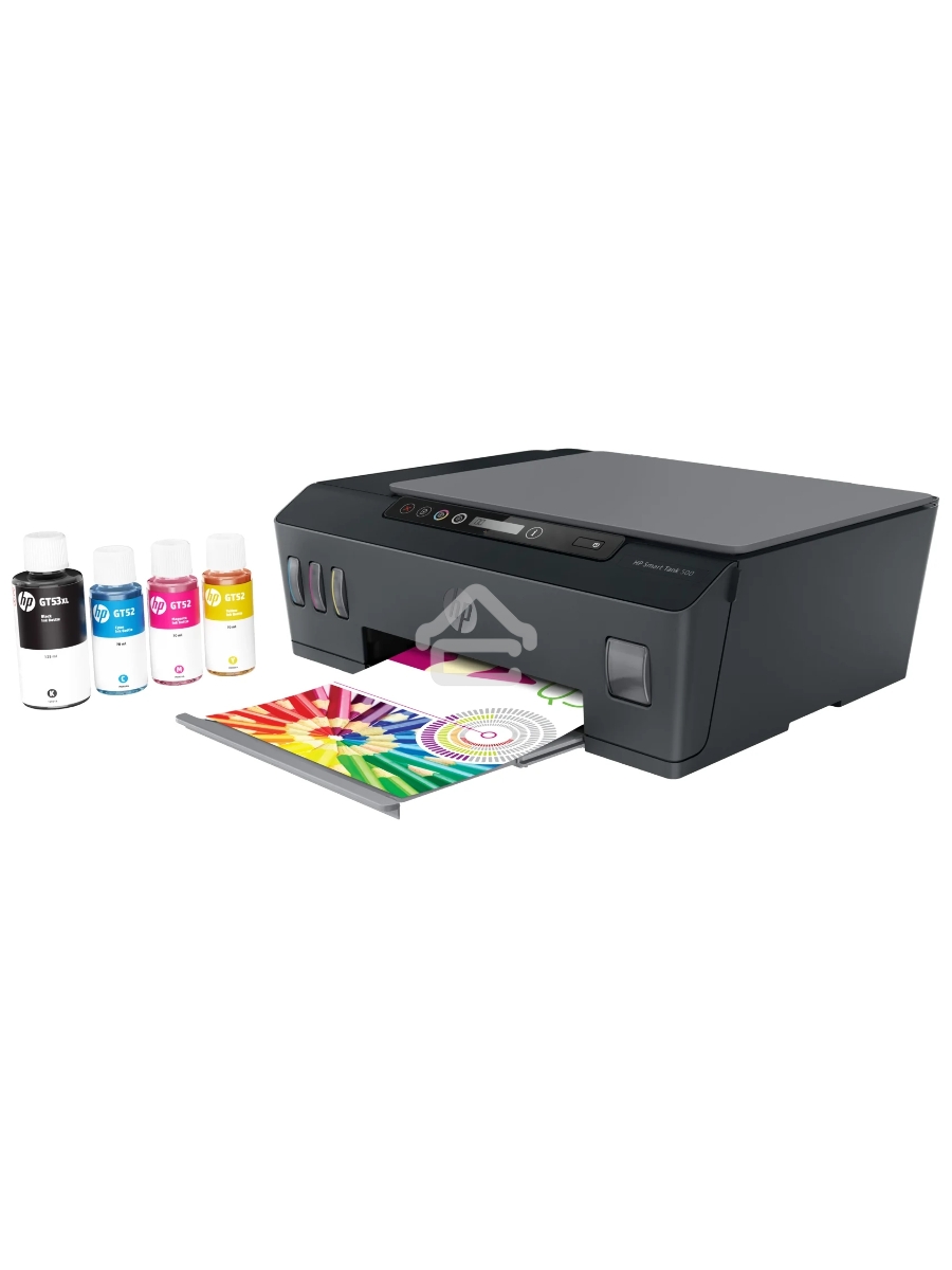 МФУ струйный HP Smart Tank 500 (4SR29A), A4, цветной, печ. до 22 стр/мин. (ч/б) до 16 стр/мин. (цвет), скан. до 8 стр/мин. (ч/б) 4 стр/мин. (цвет), 1200x1200dpi, USB