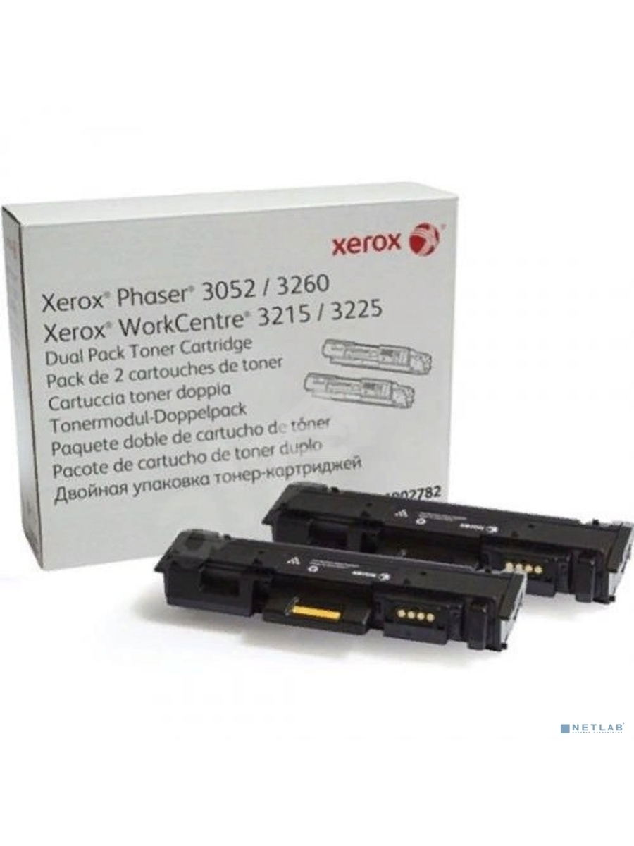 Картридж лазерный XEROX 106R02782 черный, 6000 стр. (упаковка 2шт х 3000 стр.), для Phaser 3052/3260/WC 3215/25 (channels)