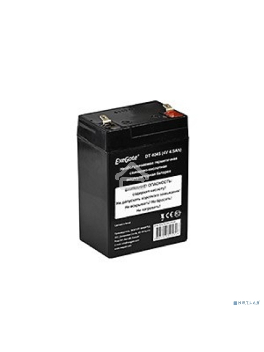Батарея ExeGate DT 4045 (4V 4.5Ah), клеммы F1