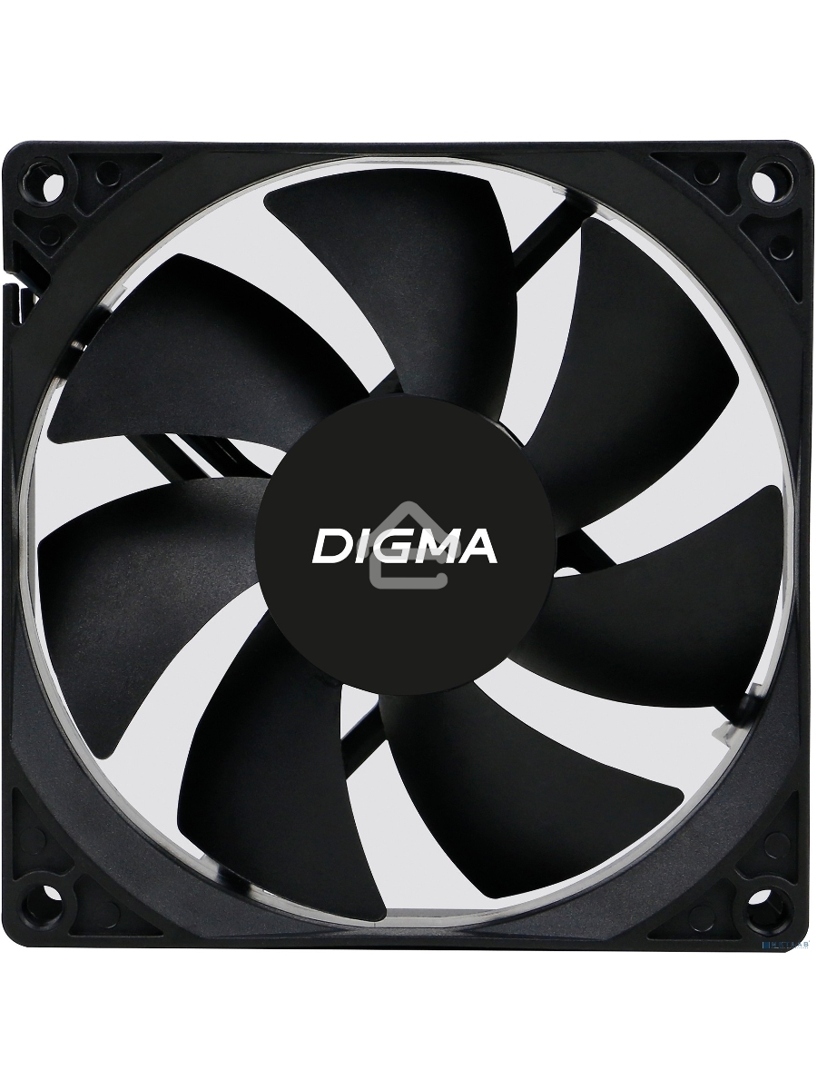 Вентилятор для корпуса Digma DFAN-90 черный, 90 мм, 1800 об/мин, 23 дБ, 3 pin