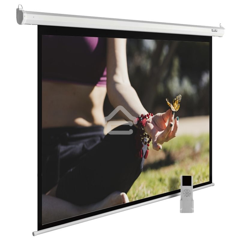 Экран Cactus 197x200см MotoExpert CS-PSME-200x200-WT 1:1 настенно-потолочный рулонный белый (моторизованный привод)