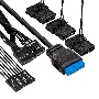 Корпус Miditower ExeGate EVO-8227-NPX700 (ATX, БП 700NPX с вент. 12см, 2*USB+1*USB3.0+HD Audio, черный, 3 вент.  RGB, закаленное стекло)