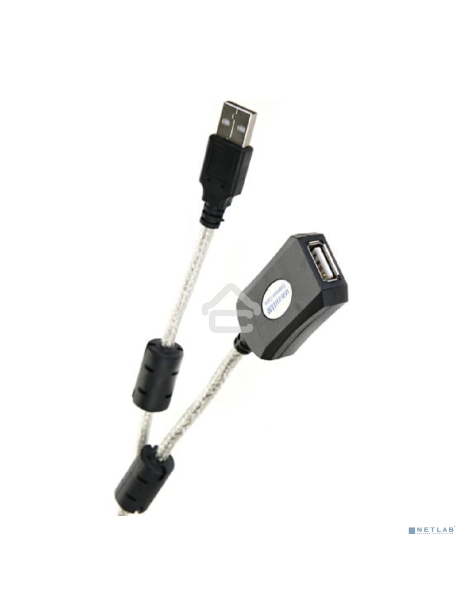 Кабель удлинитель Aopen активный ACU823-15M , USB2.0-repeater AM/AF 15м