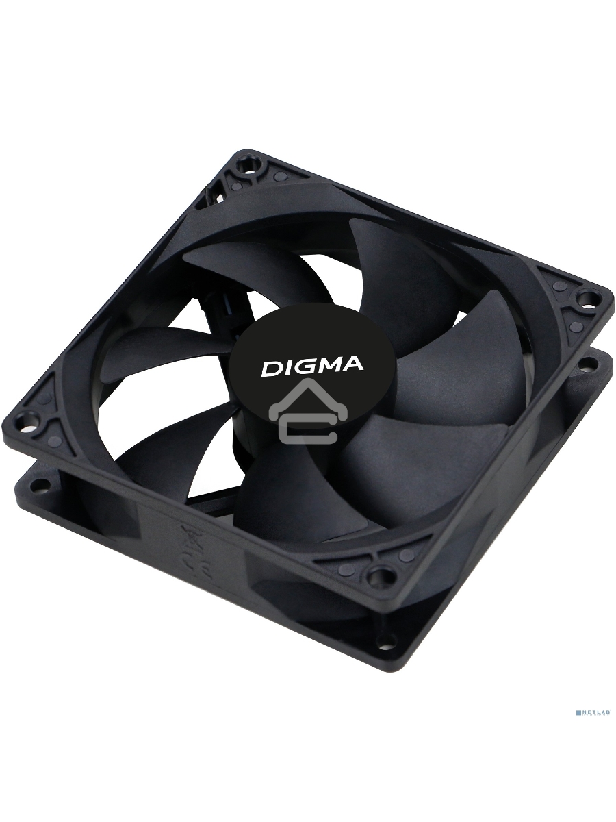 Вентилятор для корпуса Digma DFAN-90 черный, 90 мм, 1800 об/мин, 23 дБ, 3 pin