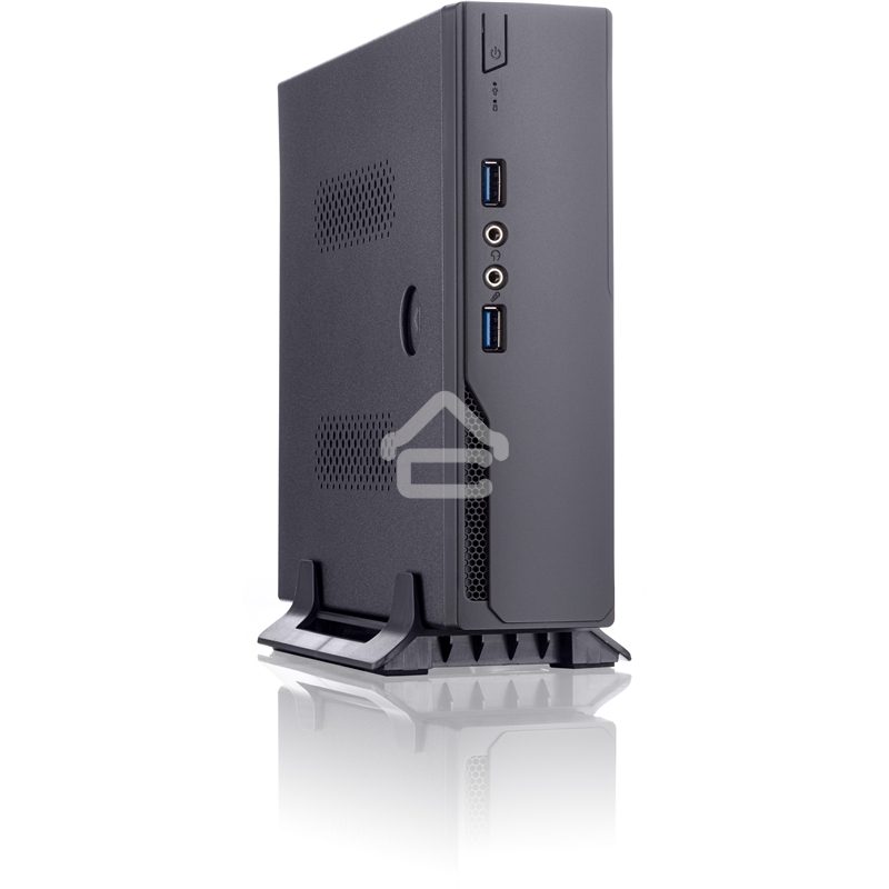 Компьютерный корпус с внешним блоком питания 120Вт. Сase Foxline mITX 120W ext., DC-converter, 2xUSB3.0, 1x40mmFan, Black, VESA, powercord