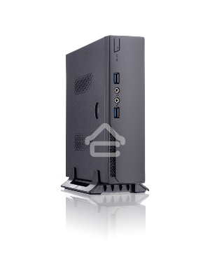 Компьютерный корпус с внешним блоком питания 120Вт. Сase Foxline mITX 120W ext., DC-converter, 2xUSB3.0, 1x40mmFan, Black, VESA, powercord