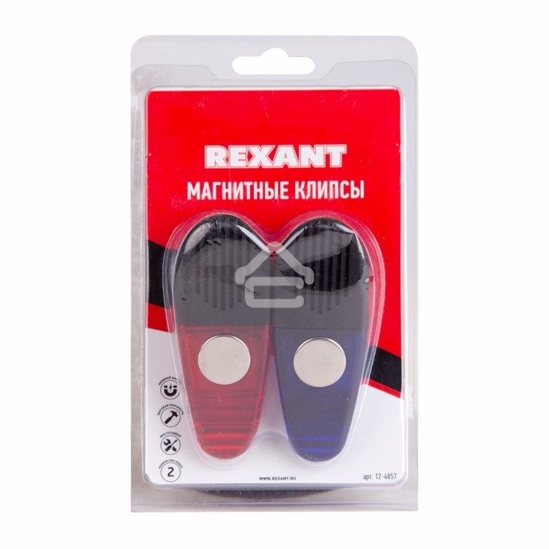 Магнитные клипсы Rexant 2 шт.