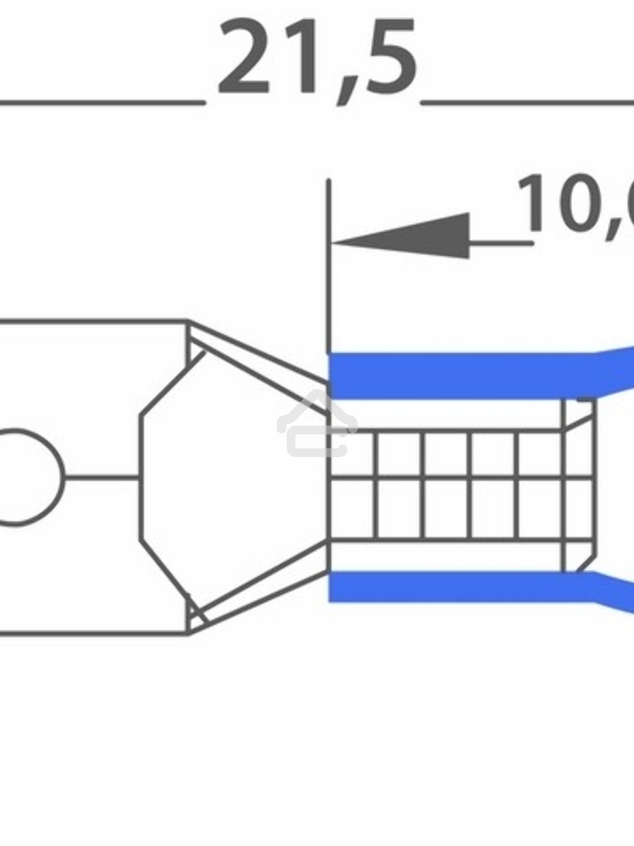 Клеммы,сжим Rexant(08-0333) КЛЕММА ПЛОСКАЯ изолированная (КПИ штекер - 6.3мм) 1.5-2.5мм (MDD2-250, VM2-250) (100 шт. в уп.)