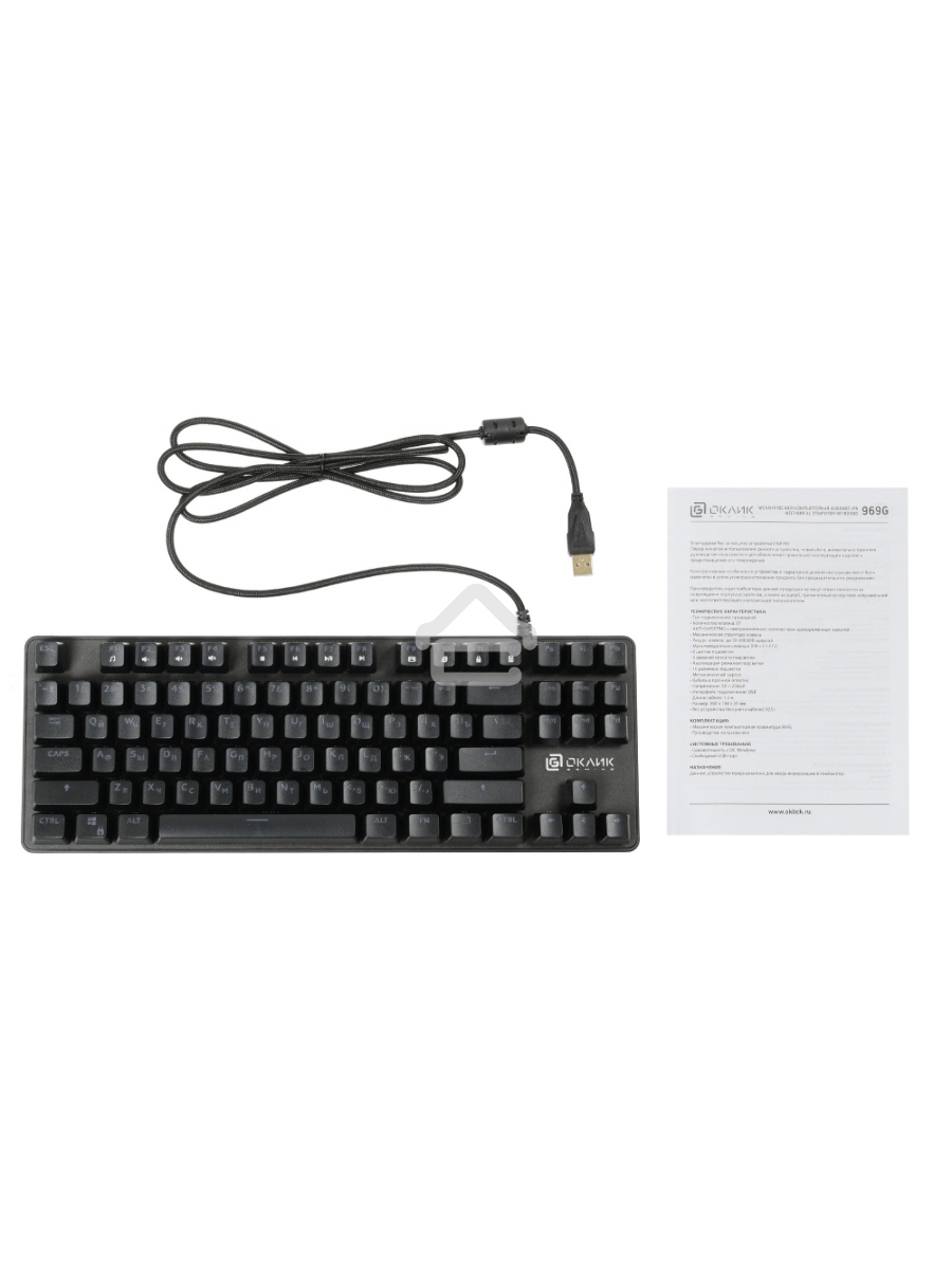 Клавиатура Oklick 969G SHOTGUN проводная, USB, черный