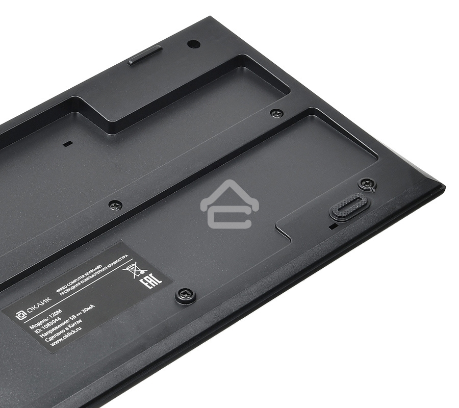 Клавиатура проводная Oklick 120M, USB, черный