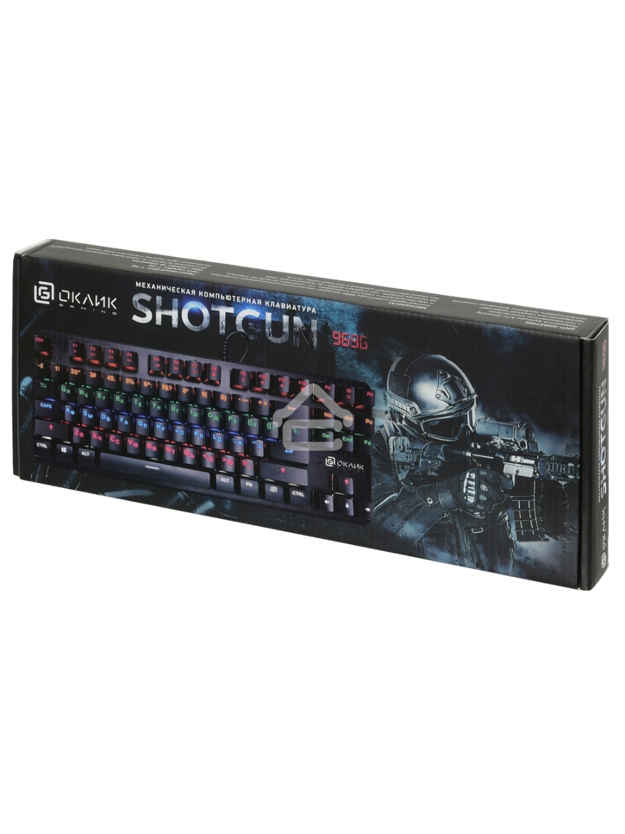 Клавиатура Oklick 969G SHOTGUN проводная, USB, черный