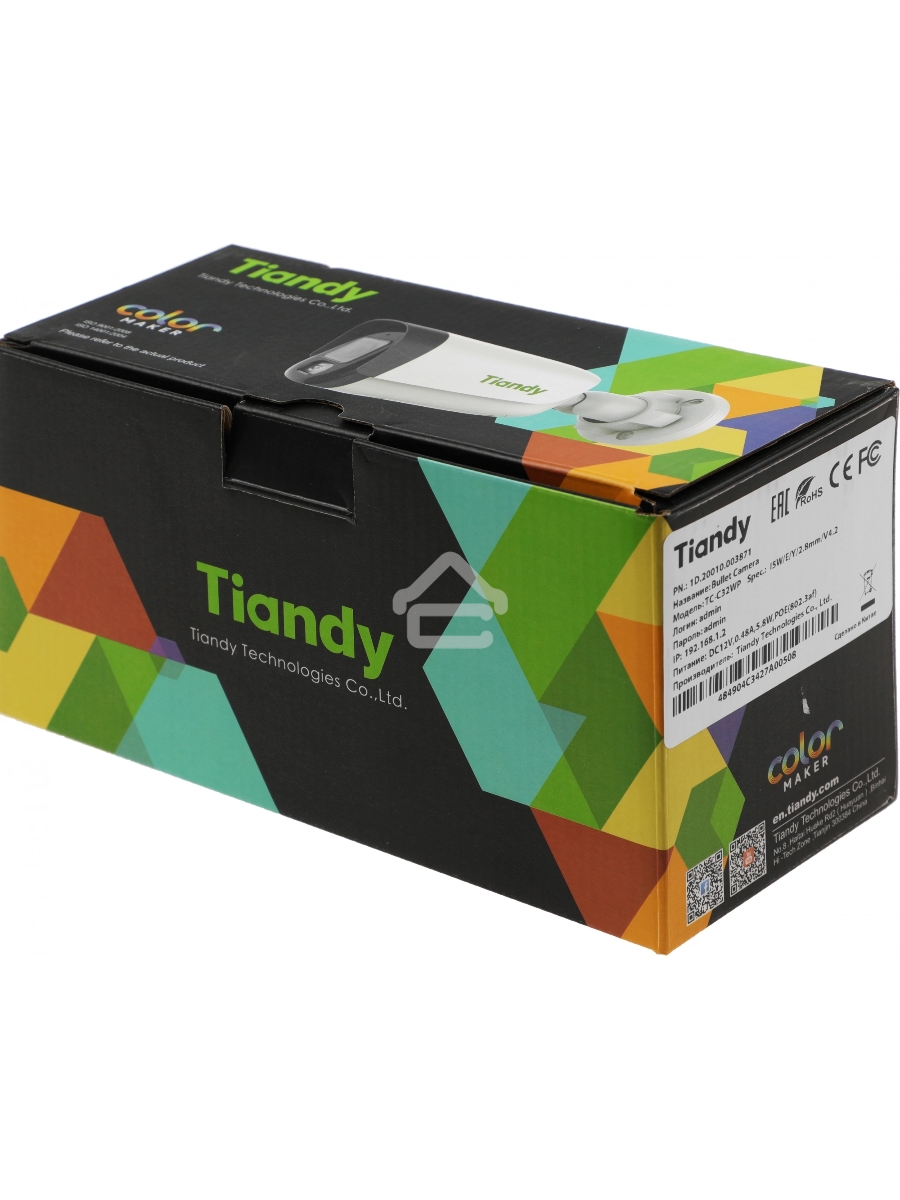 Камера видеонаблюдения IP Tiandy TC-C32WP I5W/E/Y/2.8mm/V4.2 2.8-2.8мм цв. корп.:белый (TC-C32WP I5W/E/Y/2.8/V4.2)