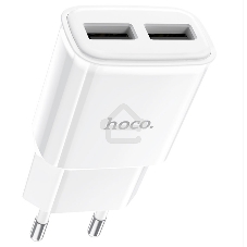 Блок питания (сетевой адаптер) HOCO C88A Star два порта USB, 2.4A, 10.8W белый