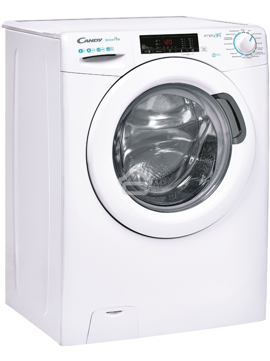 Стиральная машина Candy Smart Pro CSO34 106T1/2-07 белый, загрузка фронтальная 6 кг, 1000 об/мин., класс: А