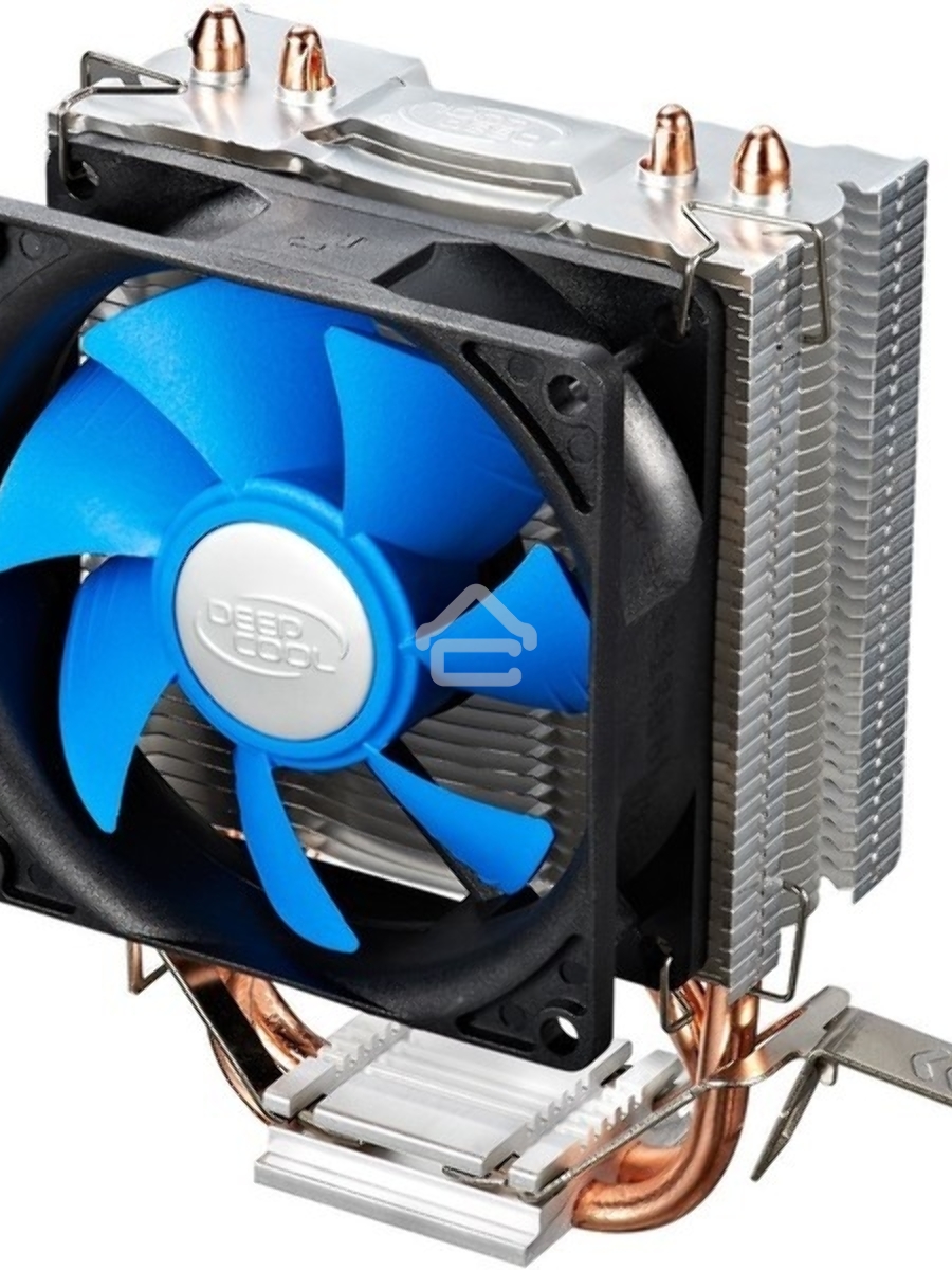 Кулер для процессора DEEPCOOL ICE EDGE MINI FS V2.0 синий, 80 мм, алюминий/медь, 2200 об/мин, 24.7 дБ, 3 pin, 100 Вт, 112 мм
