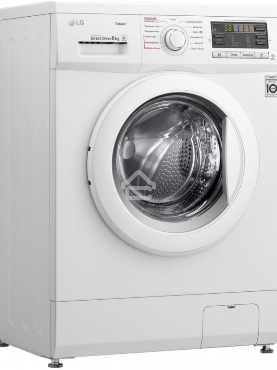Стиральная машина LG F1296NDS0 белый, загрузка фронтальная 6 кг, 1200 об/мин., класс: А