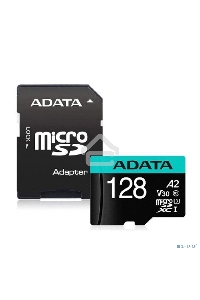 Карта памяти MICRO SDXC 128GB W/AD. AUSDX128GUI3V30SA2-RA1 ADATA
