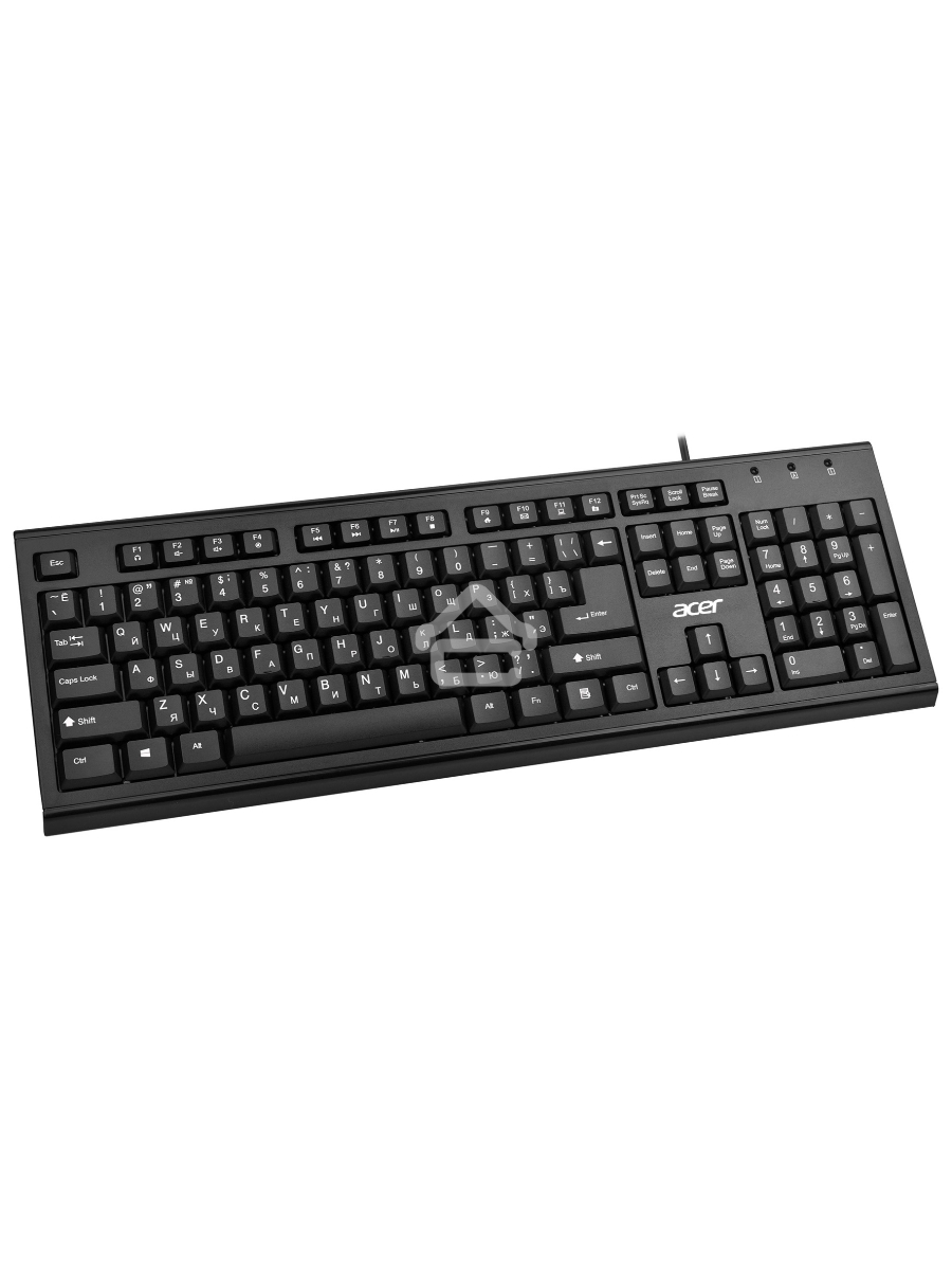 Клавиатура Acer OKW120 проводная, USB, черный