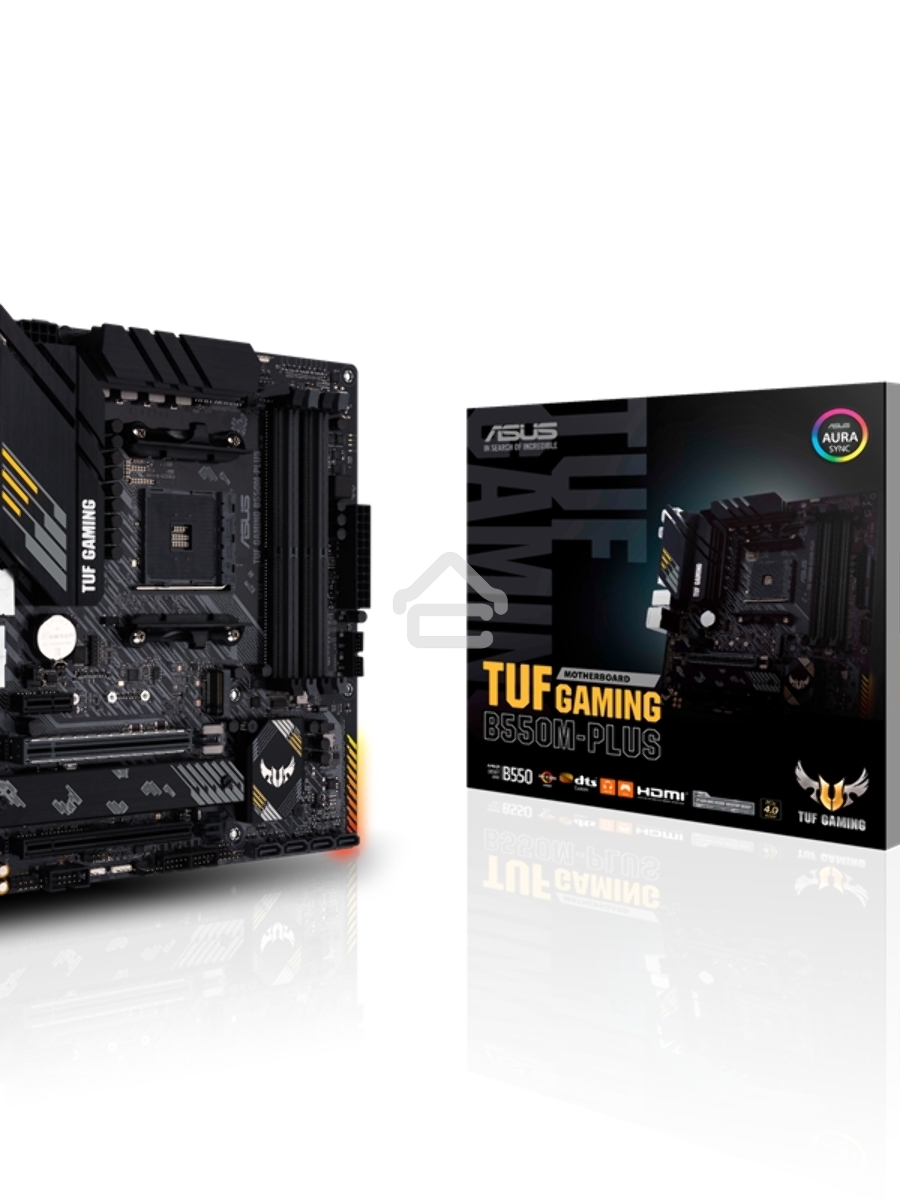 Материнская плата ASUS TUF GAMING B550M-PLUS, AM4, AMD B550, 4xDDR4, 4xSATA, 2xM.2, 1xPCIe 4.0 x16, 1xPCIe 3.0 x16, 1xPCIe x1, 1xHDMI, 1xDP, 1x 2.5Gb LAN, 4xUSB-A 3.2 Gen 1, 1xUSB-A 3.2 Gen 2, 2xUSB-A 2.0, 1xUSB-C 3.2 Gen 2, 5x3.5 мм, 7.1, mATX