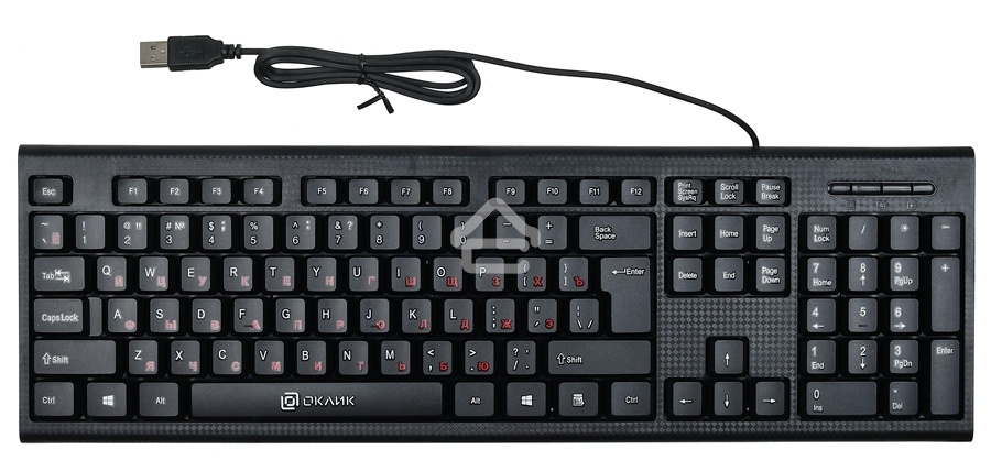 Клавиатура проводная Oklick 120M, USB, черный