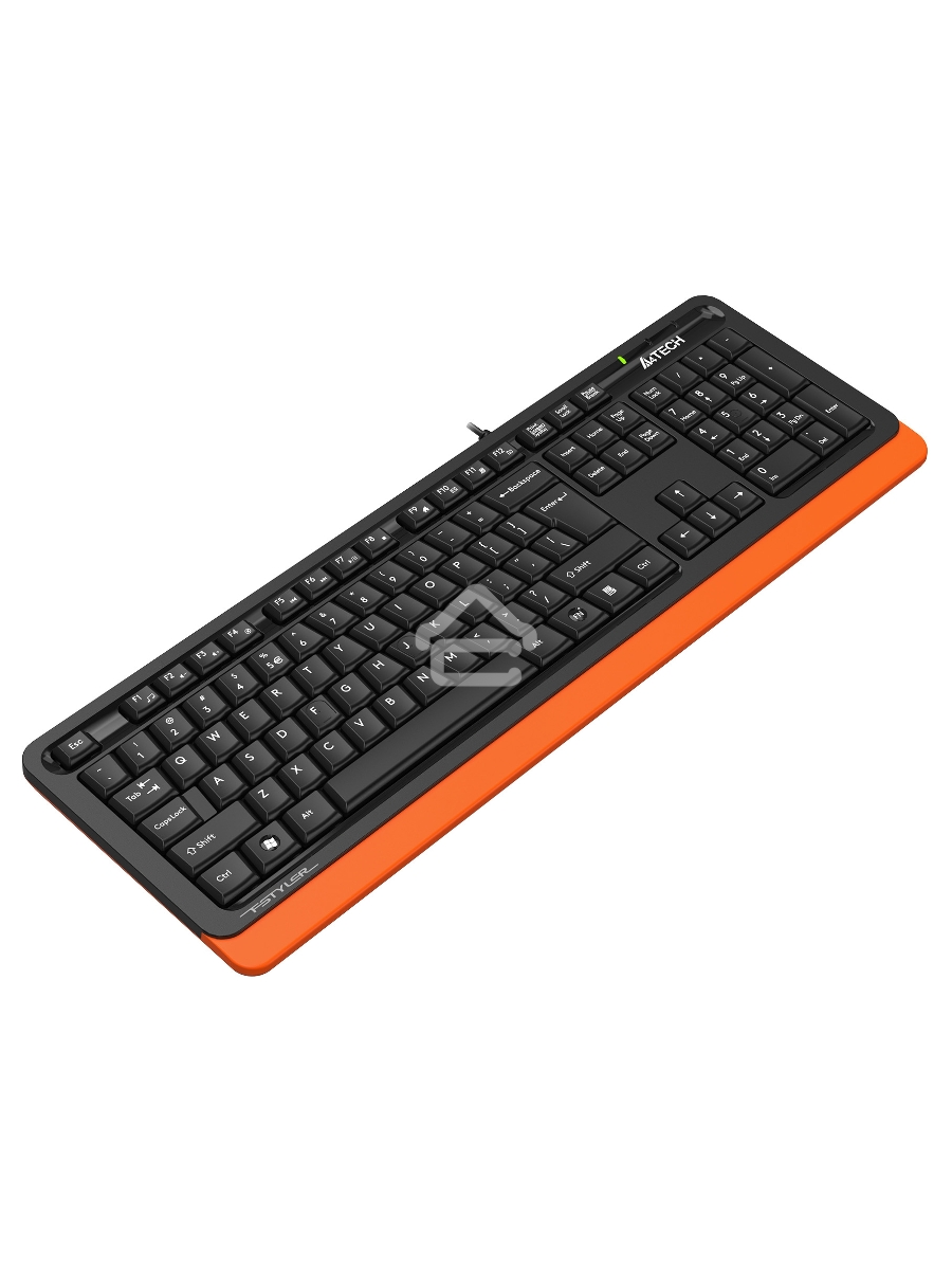 Клавиатура A4Tech Fstyler FKS10 проводная, USB, черный/оранжевый