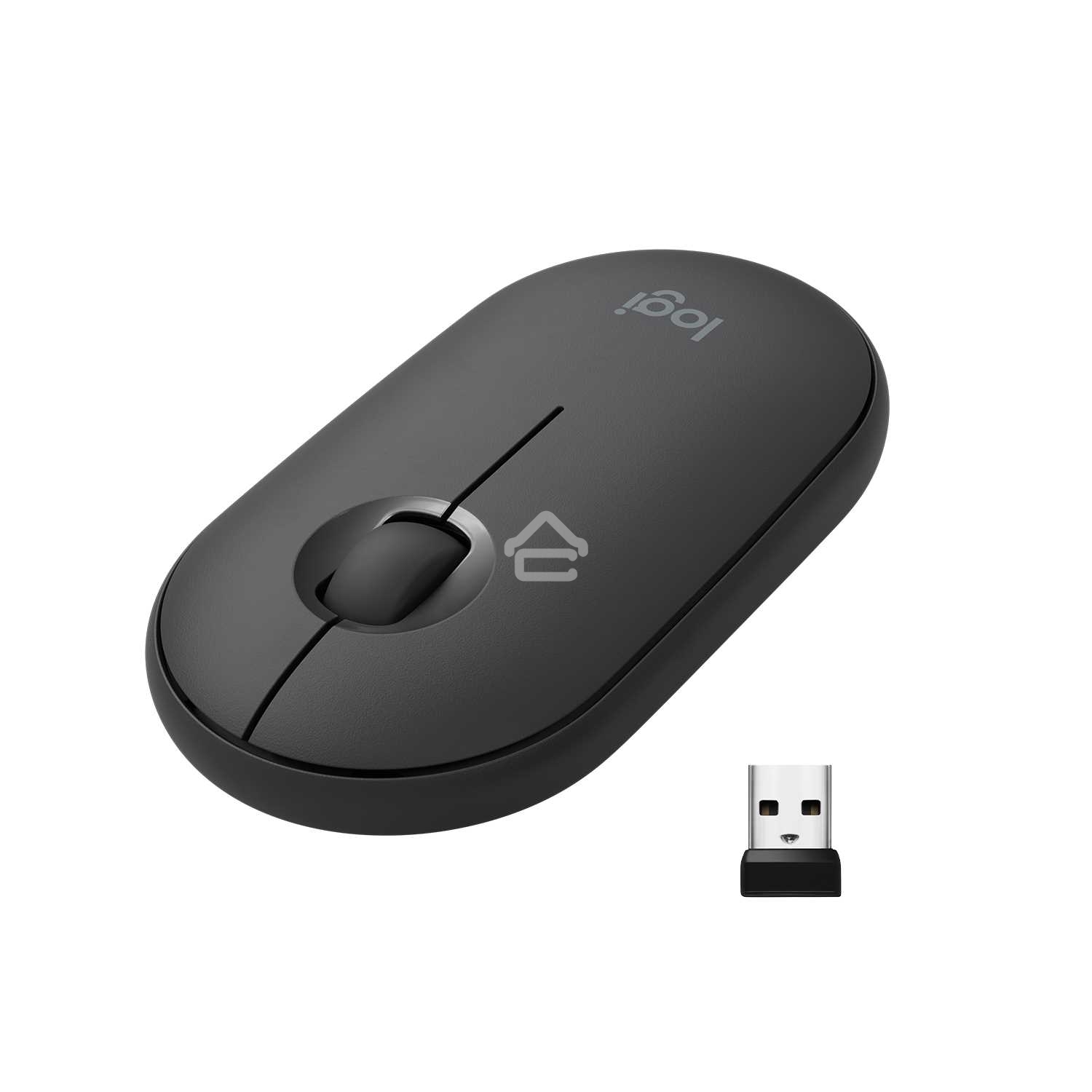 Мышь беспроводная Logitech Pebble M350 графитовый, 1000 dpi, радиоканал, Bluetooth, USB, кнопки - 3