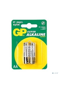 Алкалиновые батарейки GP Super Alkaline G-Tech 15А АA - 2 шт. на блистере