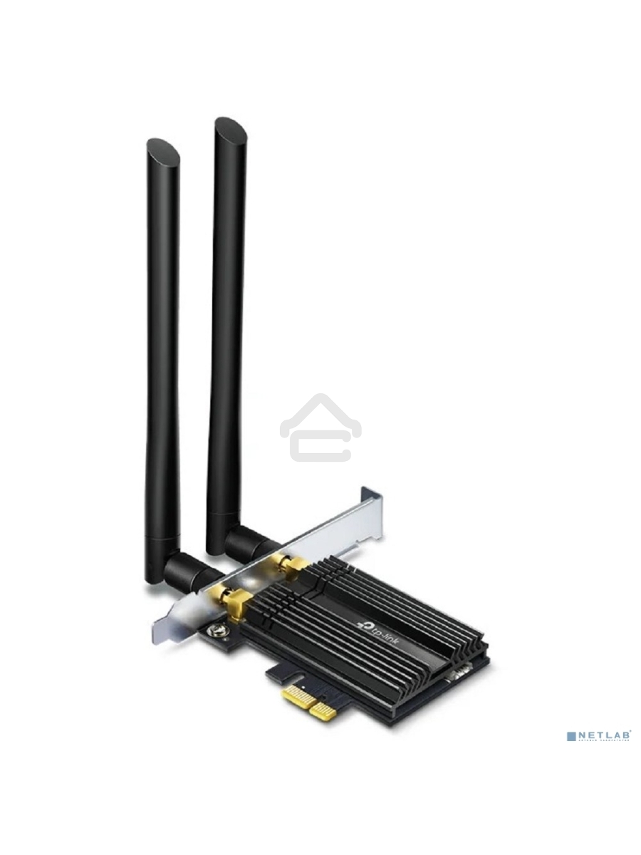 Адаптер 11AX 3000Mbps dual-band PCI-E adapter, 2402Mbps at 5G and 574Mbps at 2.4G, support Bluetooth 5.0, WPA2 encryption, two external Antennas.