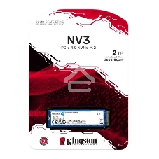Накопитель SSD Kingston NV3, 2000Gb, M.2 2280, PCIe 4.0 x4, NVMe, R/W 6000/5000