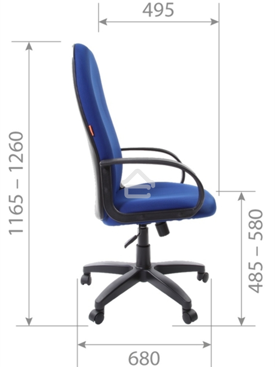 Кресло офисное Chairman 279 TW-10 синий, Россия