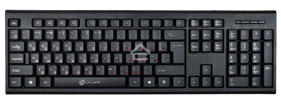 Клавиатура проводная Oklick 120M, USB, черный