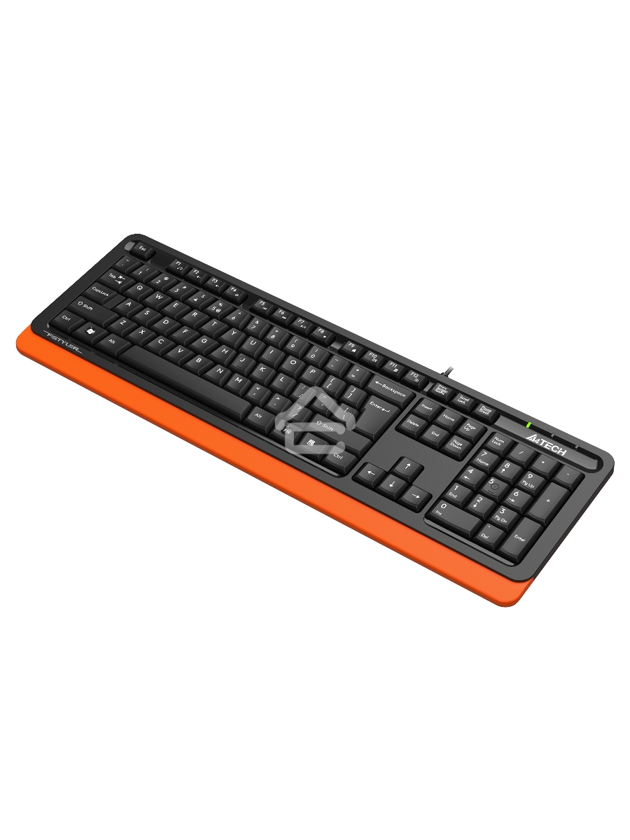 Клавиатура A4Tech Fstyler FKS10 проводная, USB, черный/оранжевый