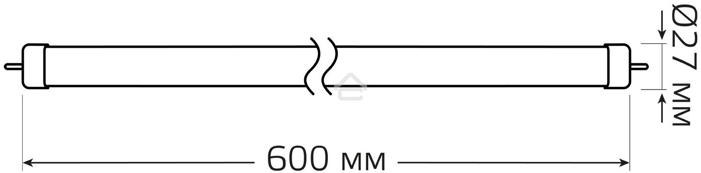 Лампа светодиодная Gauss Elementary T8 12Вт 6500К G13 1000лм 600мм стекло