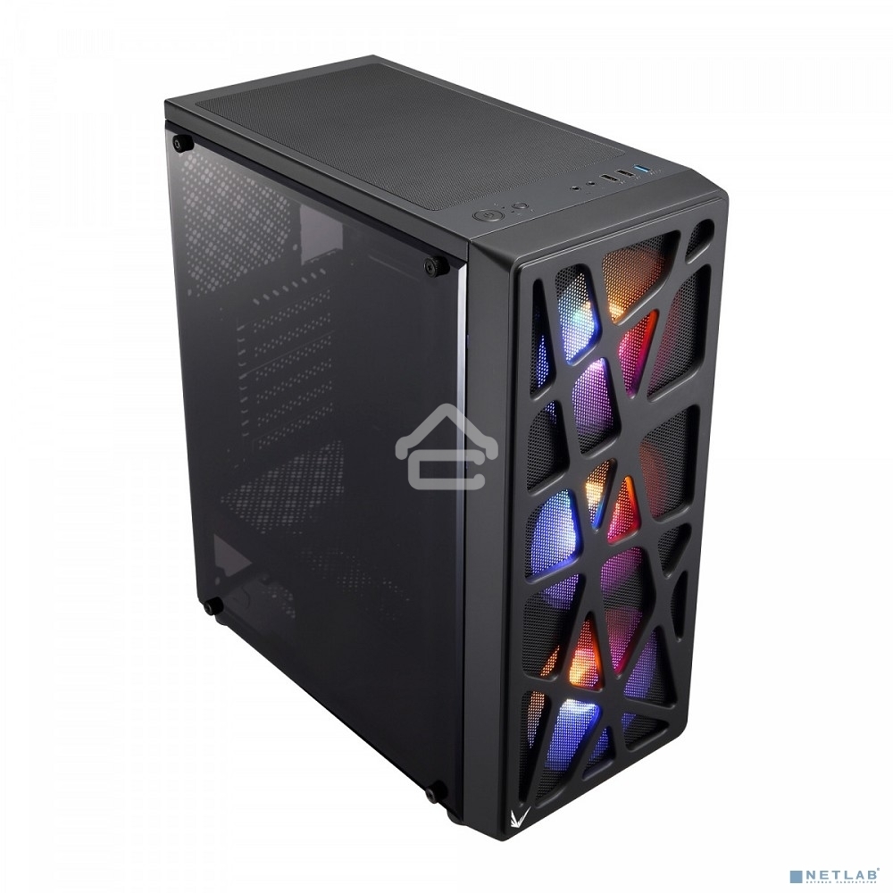 Компьютерный корпус Aerocool/Formula MANA черный без БП ATX 6x120мм 2xUSB 2.0 1xUSB 3.0 audio bott PSU