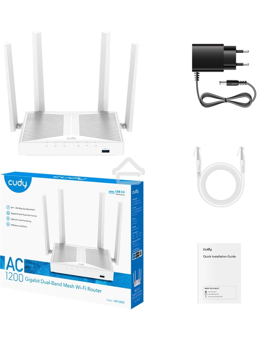 Маршрутизатор AC1200 Gigabit Wi-Fi Mesh Router with USB