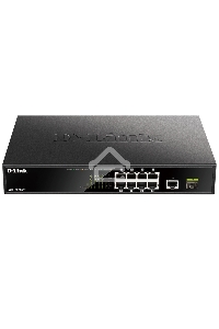 Коммутатор D-Link DGS-1010MP/A1A, L2 Unmanaged Switch with 9 10/100/1000Base-T ports  and 1 1000Base-X SFP  ports(8 PoE ports 802.3af/802.3at (30 W), PoE Budget 125 W)