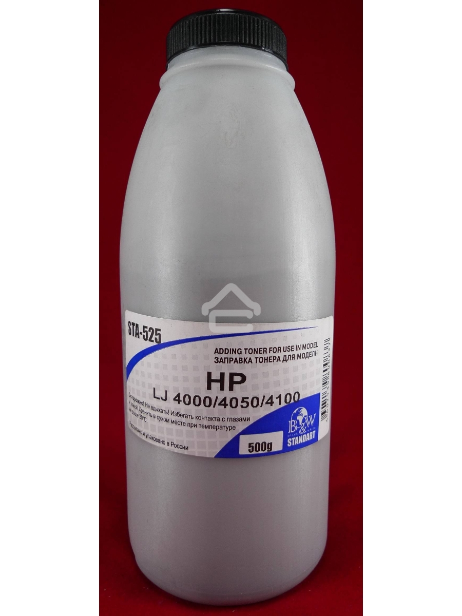 Тонер HP LJ 4000/4050/4100 (фл.500г.) B&W Standart фас России