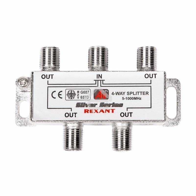 Делитель ТВ х 4 + 5шт. F 