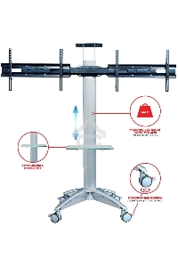Подставка для телевизора Arm Media PT-STAND-15 (комплект из двух коробок) серебристый 26