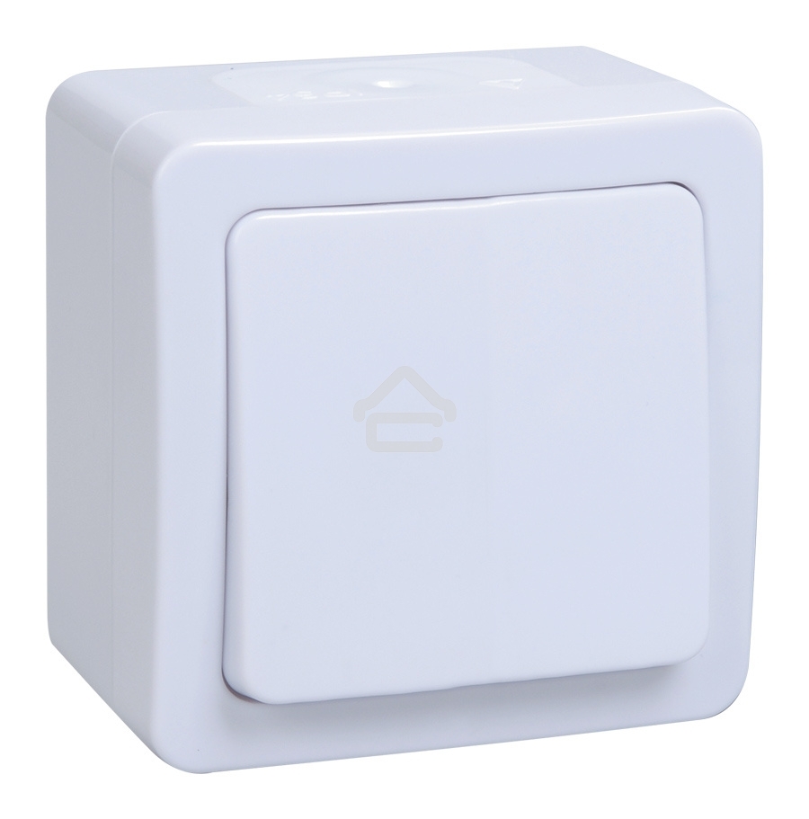 Выключатель Iek EVMP10-K01-10-54-EC ВС20-1-0-ГПБ выкл 1кл о/у IP54 (цвет клавиш: белый) ГЕРМЕС PLUS