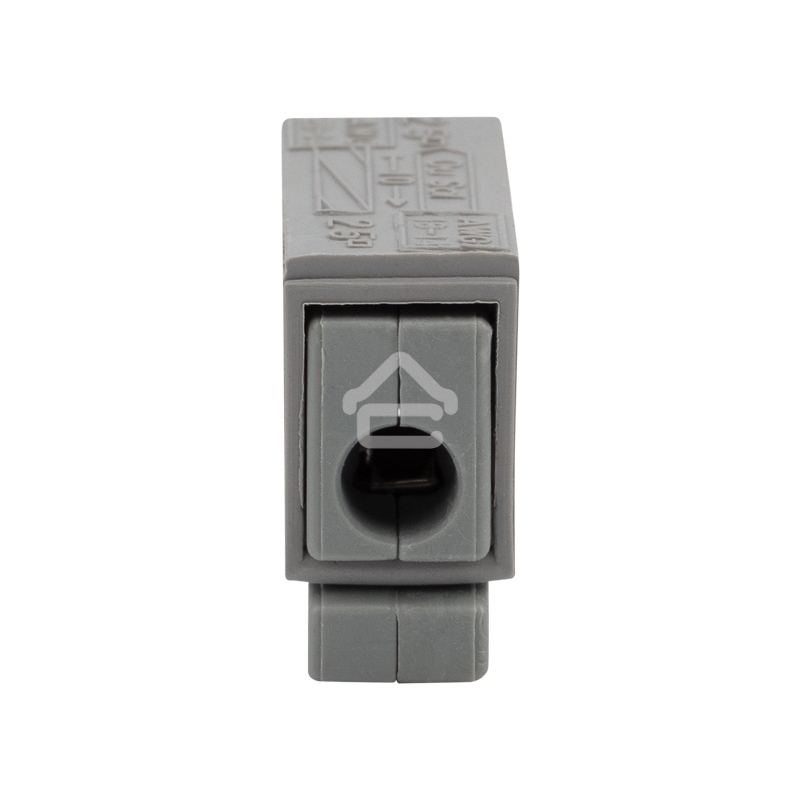 Строительно-монтажная клемма Rexant СМК 224-101 для светильника на 1 проводник (1,0-2,5)/(0,5-2,5) мм², серый (10 шт./уп.)