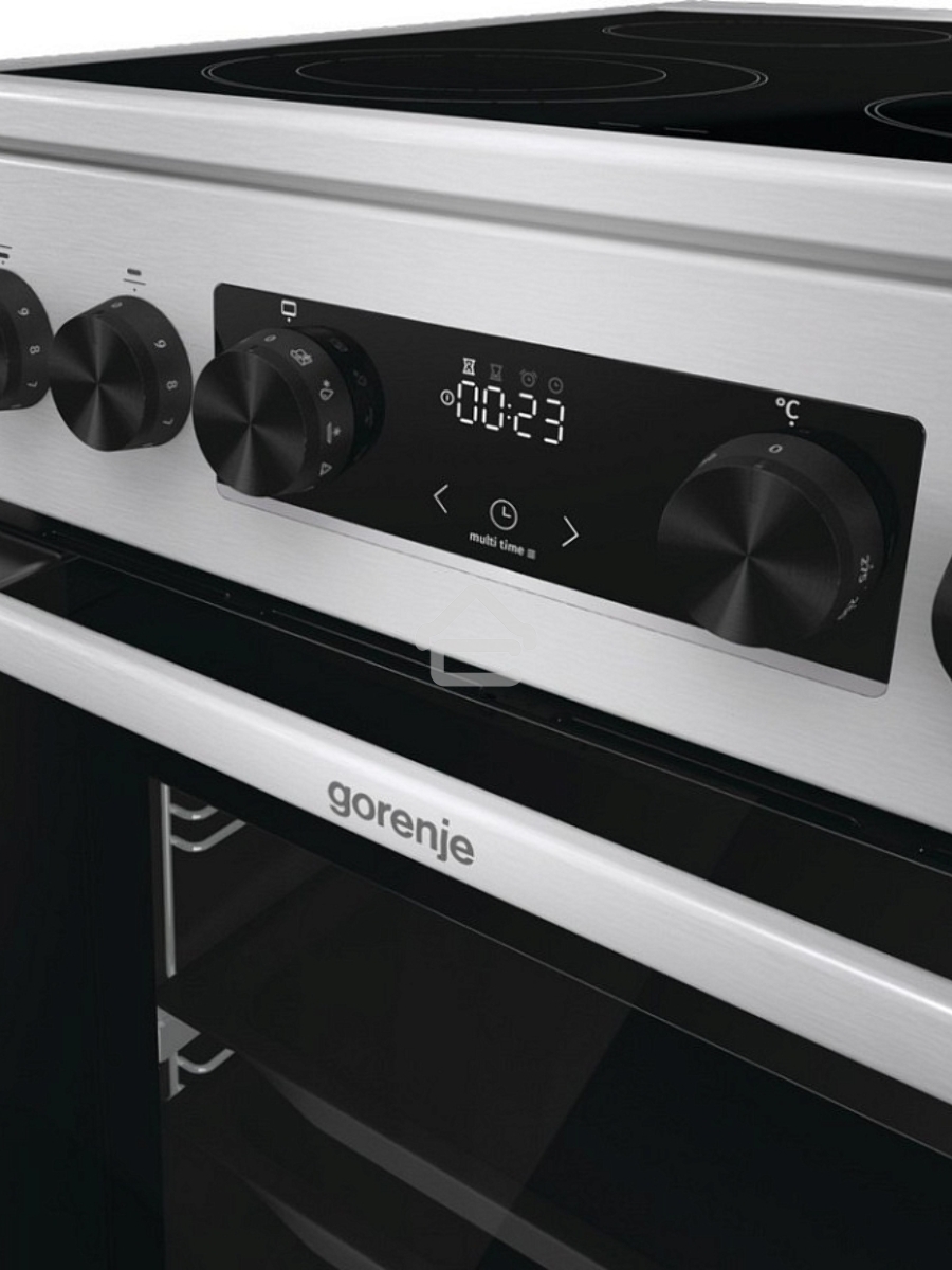 Плита электрическая Gorenje GECS5C70XA серебристый, конфорок 4 электрических, духовка 70 л, 50 см x 85 см x 59.4 см