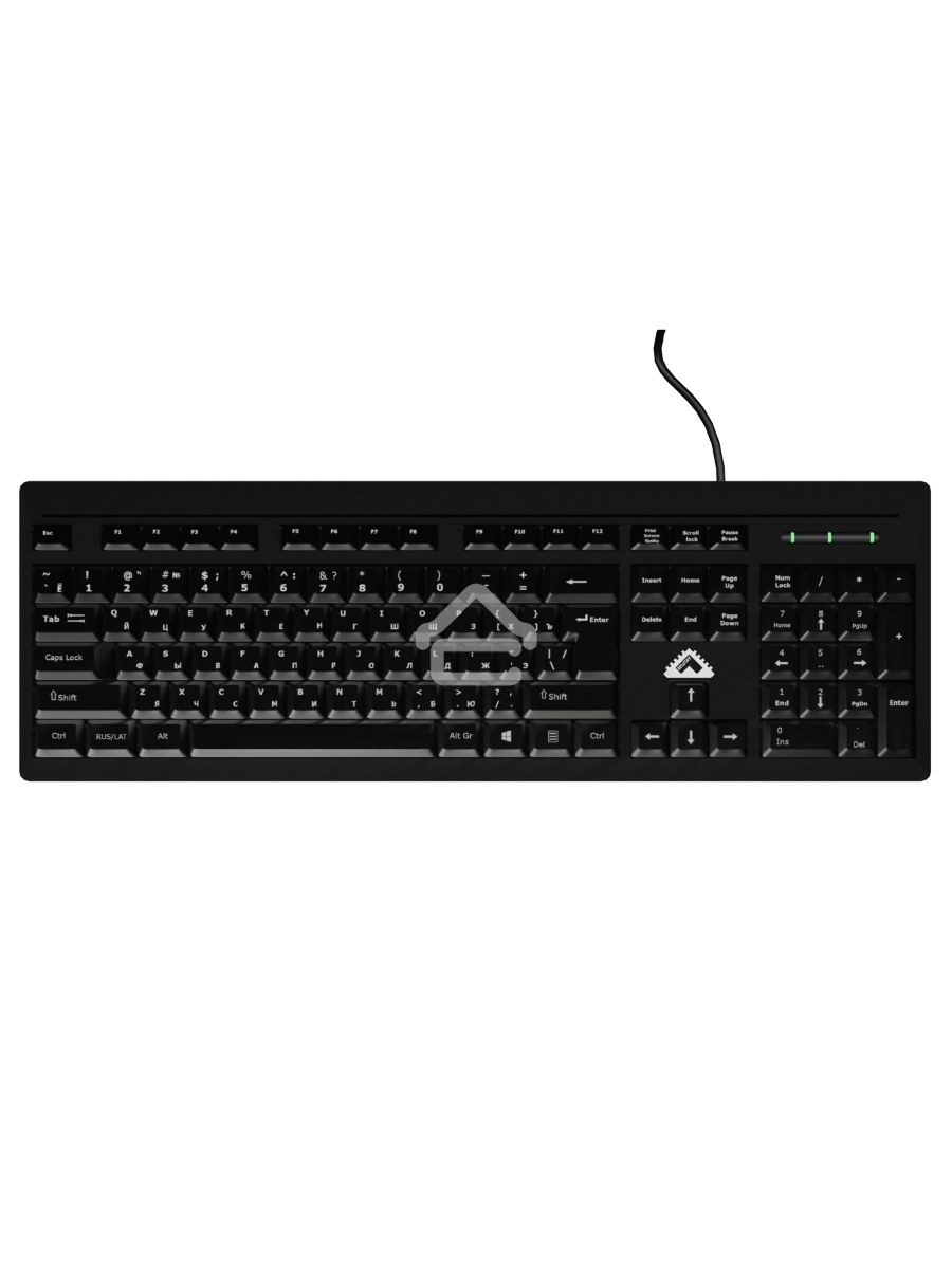 Клавиатура БЕШТАУ КЛ104РУ (SG) (104 клавиши, USB, 1,8 м, цвет русской/латинской раскладки Белый/Белый, лазерная гравировка, черная / МИНПРОМТОРГ (МПТ))
