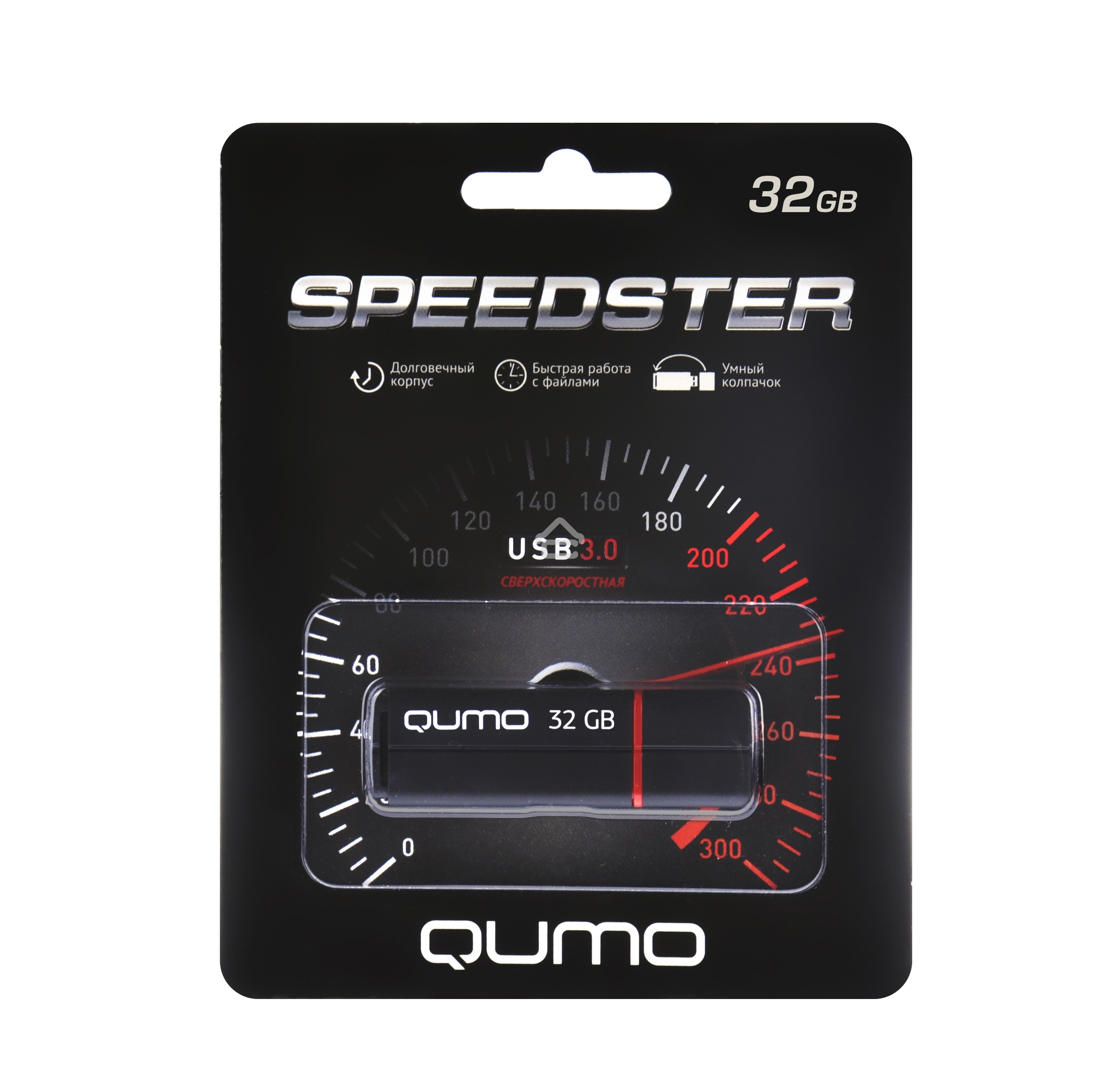 Флешка USB R/W R/W 3.0 QUMO 32GB Speedster QM32GUD3-SP-black