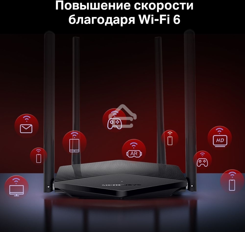 Двухдиапазонный Wi-Fi роутер Mercusys MR60X AX1500