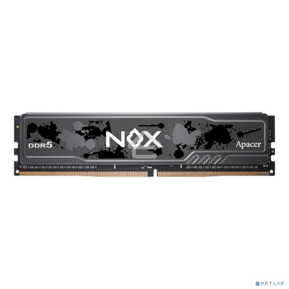 Оперативная память Apacer Nox, DDR5, 16GB (1x16 GB), 5600 MHz, CL40, DIMM, радиатор, серый, черный